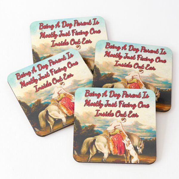 Item preview, Dog Parent Lady on horseback patting her dog by Alfred De Dreux  designed and sold by KellysComColors.