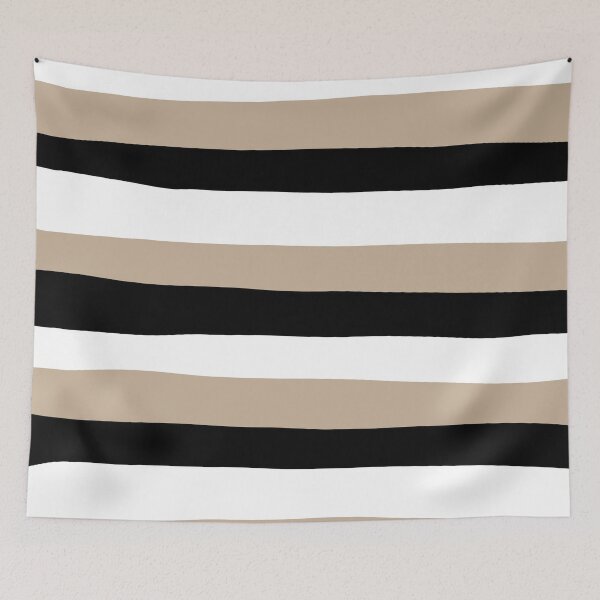 Item preview, Uneven Stripes - Taupe, Black and White designed and sold by LAEC-Shop.