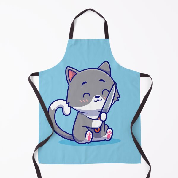 Item preview, Cute Cat With Knife Cartoon designed and sold by RepublicOfFire.