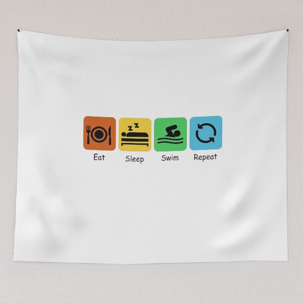 Item preview, Eat, Sleep, Swim, Repeat | Swimming Lover designed and sold by BarbiePearl.