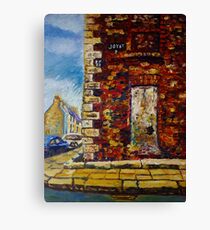 On Joy Street, Belfast, Prior to Restoration, (the place where my father was born). Canvas Print