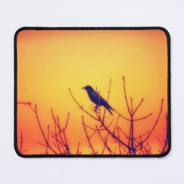 Item preview, orange sunset and black bird designed and sold by Francespoppy.