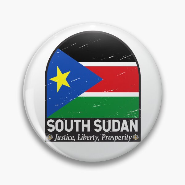 Item preview, South Sudan Flag Emblem Distressed Vintage designed and sold by KrisSidDesigns.