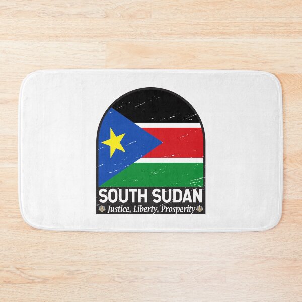 Item preview, South Sudan Flag Emblem Distressed Vintage designed and sold by KrisSidDesigns.