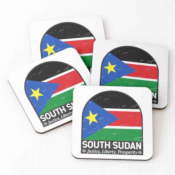 Item preview, South Sudan Flag Emblem Distressed Vintage designed and sold by KrisSidDesigns.