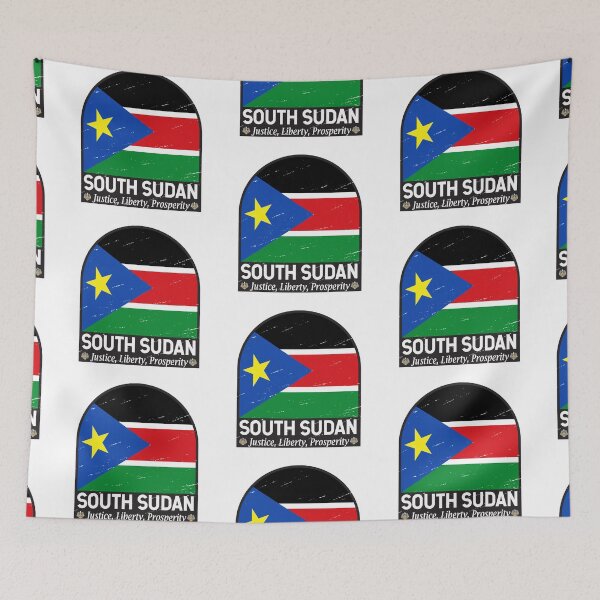 Item preview, South Sudan Flag Emblem Distressed Vintage designed and sold by KrisSidDesigns.