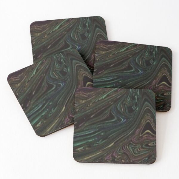Item preview, Red  Green Yellow Black Abstraction Swirl designed and sold by awsomepatterns.