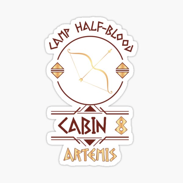 Cabin #8 in Camp Half Blood, Child of Artemis – Percy Jackson inspired design Sticker