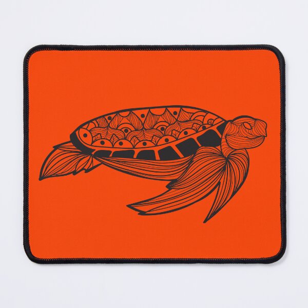 Item preview, Fiery Fierce Beautiful Turtle Paddling Swim Mandala Black and White Brave Warrior designed and sold by activlifewear.