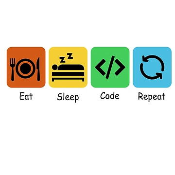 Artwork thumbnail, Eat, Sleep, Code, Repeat | Software Engineer | Coding by BarbiePearl