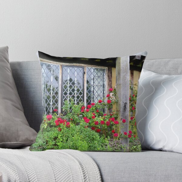 Item preview, Red Roses Around an Old Leaded Window  designed and sold by hootonles.