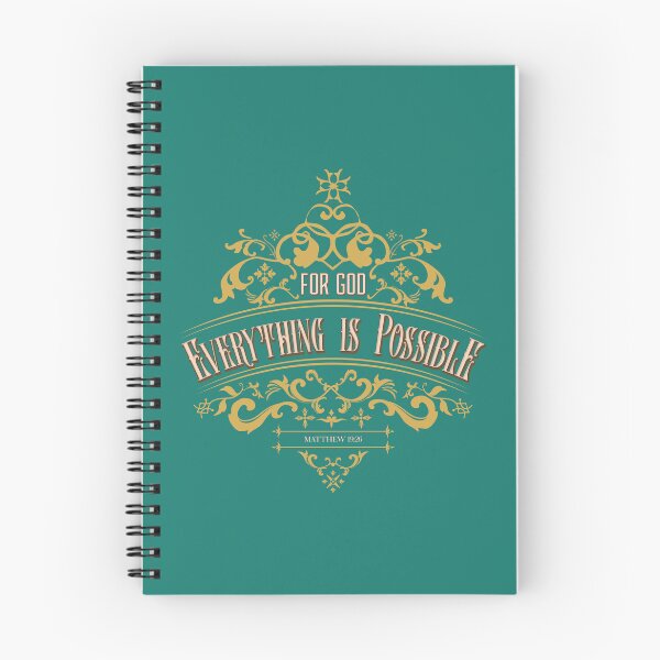 Item preview, For God, Everything is Possible.  Reassuring Bible Quote designed and sold by VarnaChitra.
