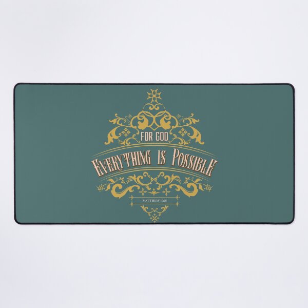 Item preview, For God, Everything is Possible. Reassuring Bible Quote designed and sold by VarnaChitra.