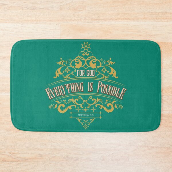 Item preview, For God, Everything is Possible.  Reassuring Bible Quote designed and sold by VarnaChitra.