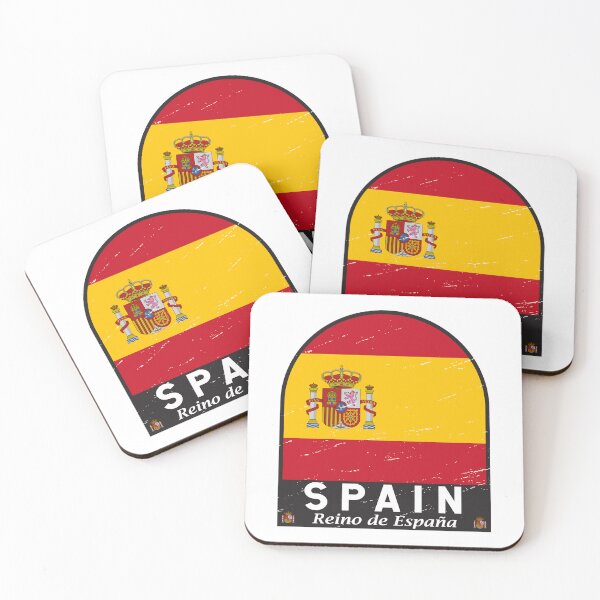 Artikelvorschau, Spanien-Flaggen-Emblem im Used-Look entworfen und verkauft von KrisSidDesigns.