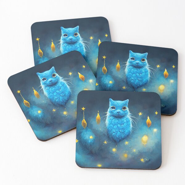 Item preview, Wizard Kitties HD blue background designed and sold by Arulsha.