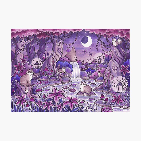 Item preview, Magical Cat Glade designed and sold by kattvalk.