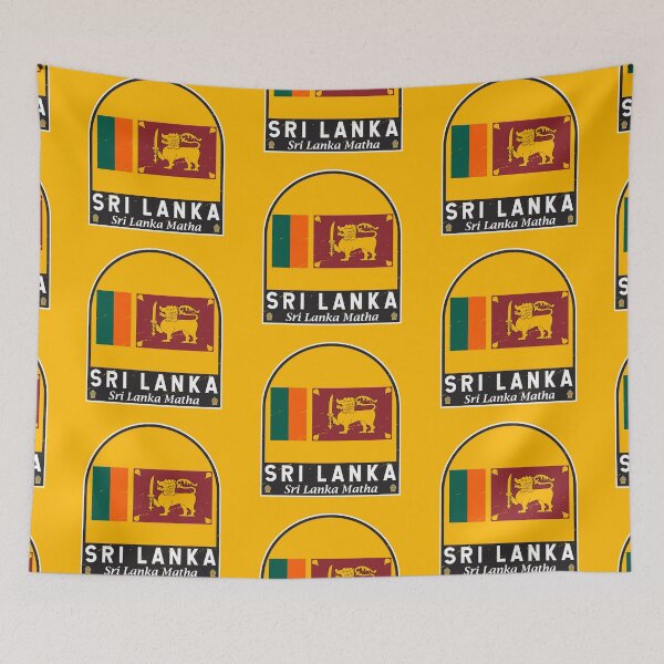Item preview, Sri Lanka Flag Emblem Distressed Vintage designed and sold by KrisSidDesigns.