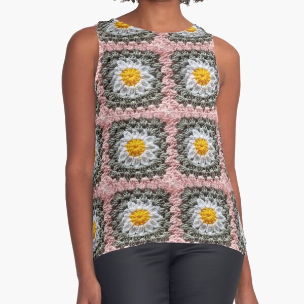 Shop Alice + Olivia Reva Flower Crochet Shell Top