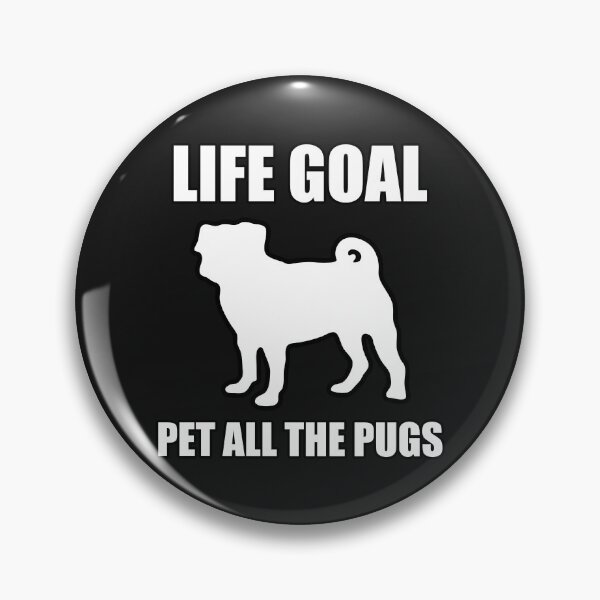 Artikelvorschau, Lebensziel Haustier Alle Möpse Mops-Silhouette entworfen und verkauft von Pugstuff.