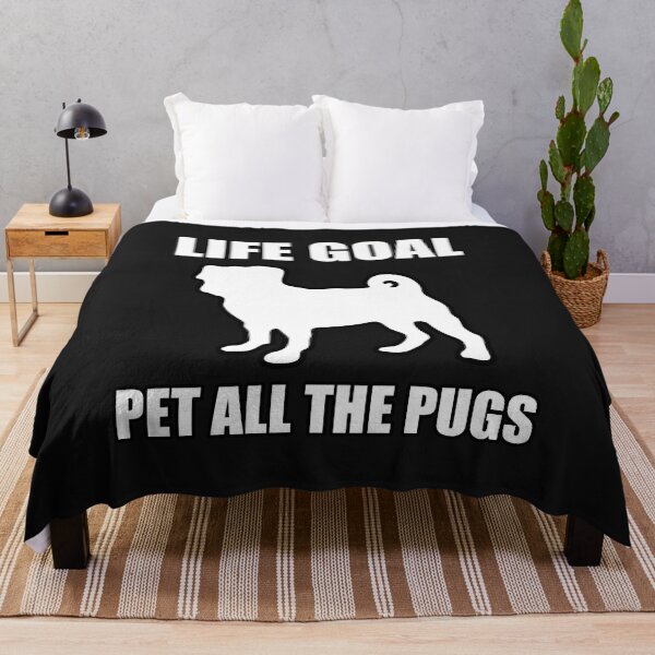 Item preview, Life Goal Pet All The Pugs Pug Silhouette designed and sold by Pugstuff.