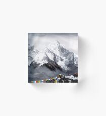 Panoramic View Of Everest Mountain Acrylic Block