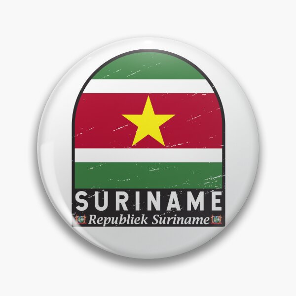 Item preview, Suriname Flag Emblem Distressed Vintage designed and sold by KrisSidDesigns.