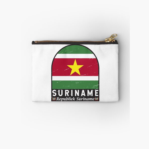 Item preview, Suriname Flag Emblem Distressed Vintage designed and sold by KrisSidDesigns.