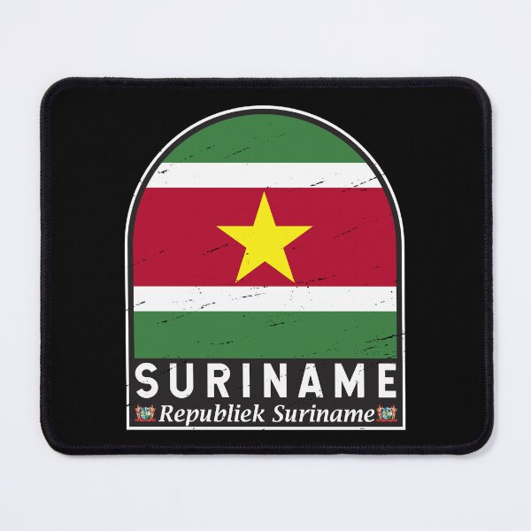 Item preview, Suriname Flag Emblem Distressed Vintage designed and sold by KrisSidDesigns.