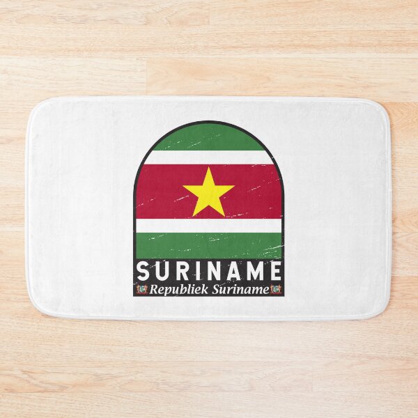 Item preview, Suriname Flag Emblem Distressed Vintage designed and sold by KrisSidDesigns.