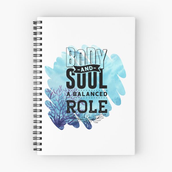 Item preview, Body, and Soul, A Balanced Role - Positive Quote - Blue Abstract Design Motivation - Yoga - Empower designed and sold by Mechanical-Artt.