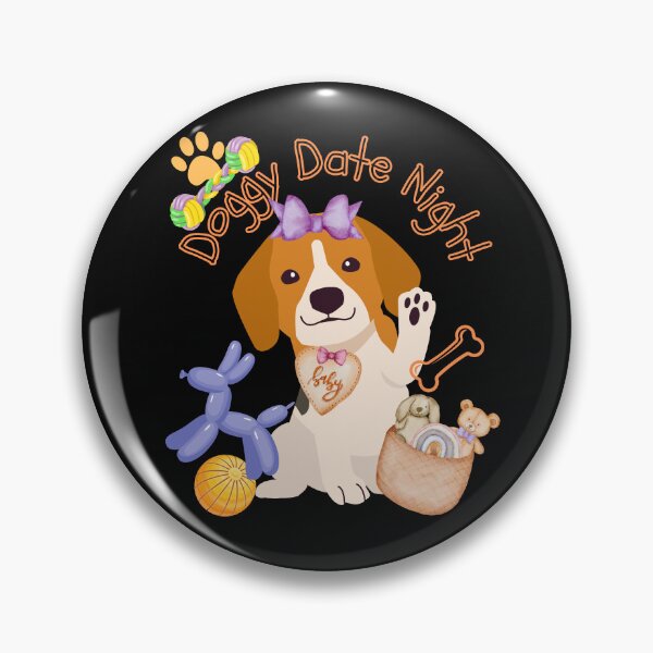 Item preview, Doggy Date Night Cute Illustration Design designed and sold by EarthArtDesigns.