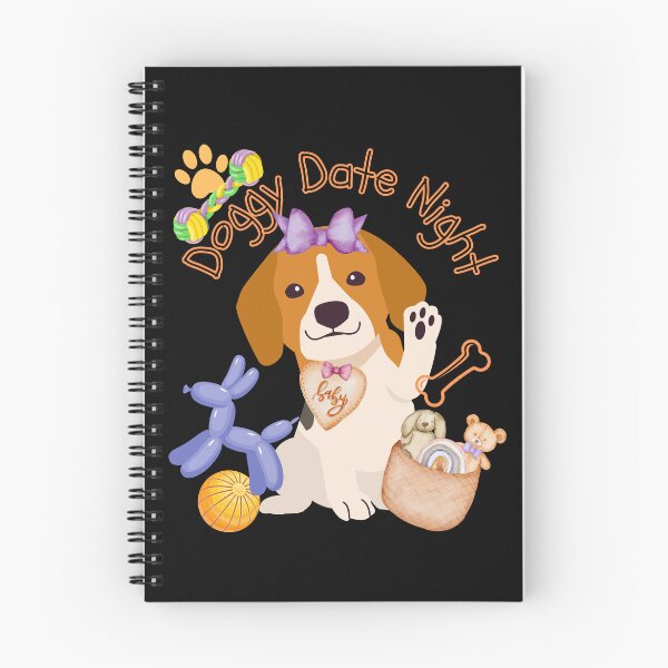 Item preview, Doggy Date Night Cute Illustration Design designed and sold by EarthArtDesigns.