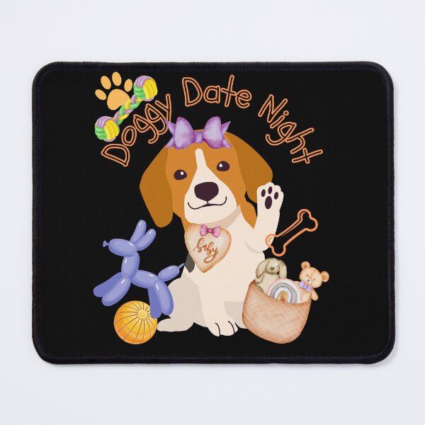 Item preview, Doggy Date Night Cute Illustration Design designed and sold by EarthArtDesigns.