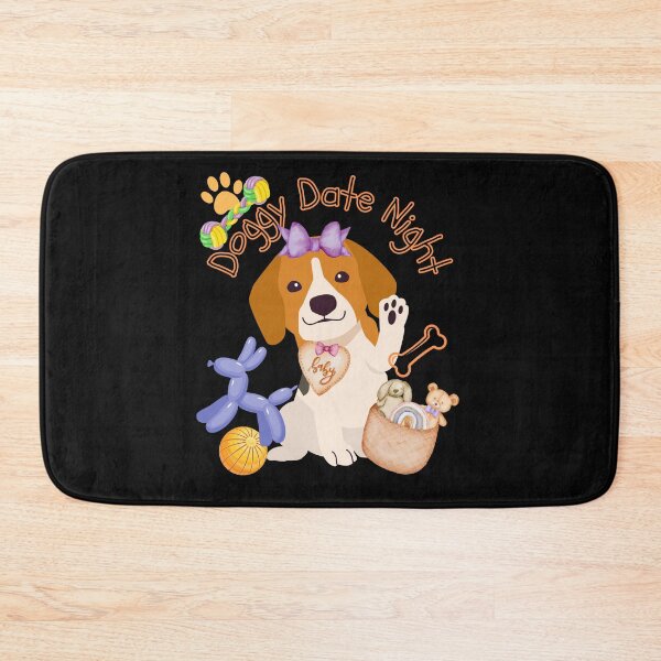 Item preview, Doggy Date Night Cute Illustration Design designed and sold by EarthArtDesigns.