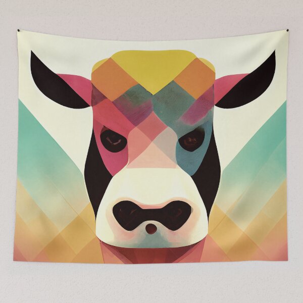 Item preview, Happy cow designed and sold by FlatLandPrints.