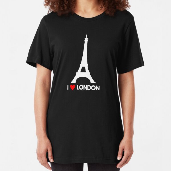 I Heart London Eiffel Tower - Joke T-Shirt Slim Fit T-Shirt