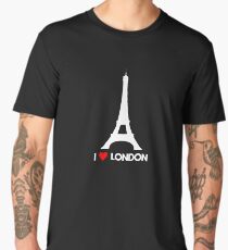 I Heart London Eiffel Tower - Joke T-Shirt Men's Premium T-Shirt