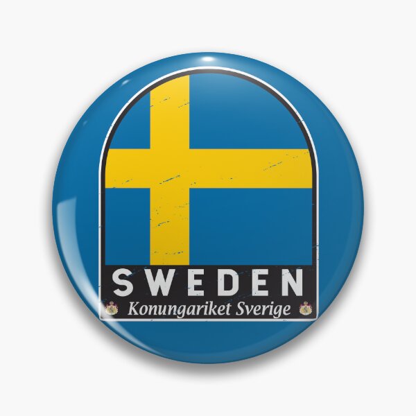 Item preview, Sweden Flag Emblem Distressed Vintage designed and sold by KrisSidDesigns.