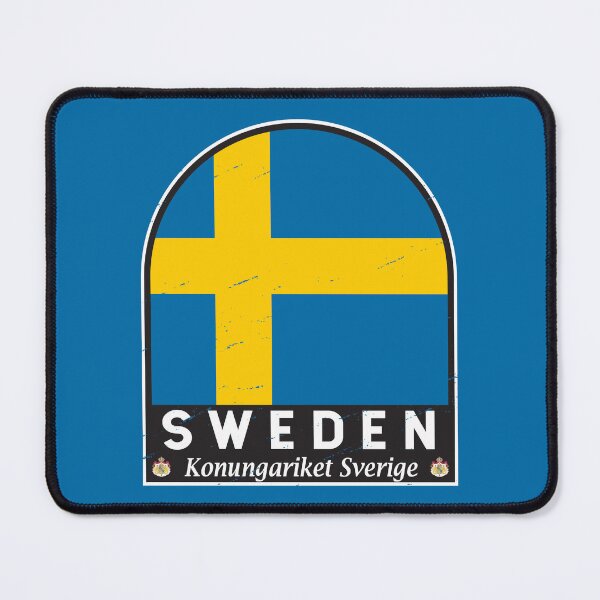 Item preview, Sweden Flag Emblem Distressed Vintage designed and sold by KrisSidDesigns.