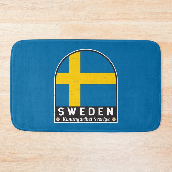Item preview, Sweden Flag Emblem Distressed Vintage designed and sold by KrisSidDesigns.