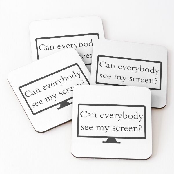 Item preview, Can everybody see my screen? Video conferencing quote - white icon designed and sold by ArtsySue.