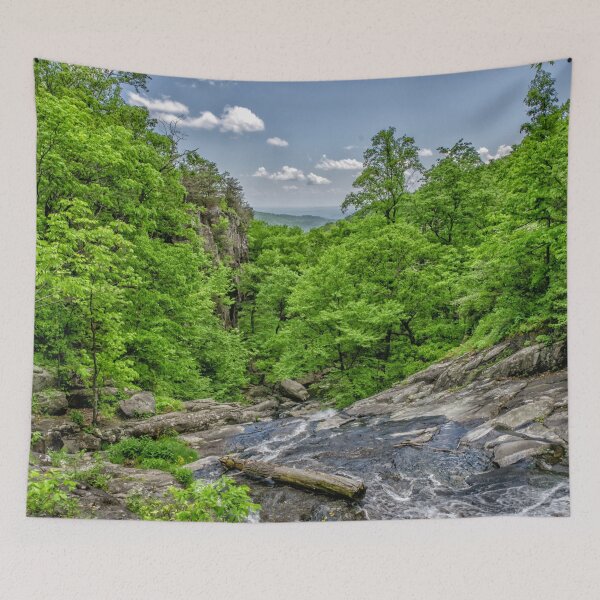 Item preview, Green Trees, Blue Sky and Waterfall, Nature, Home Interior Decor, Living Room Bedroom  designed and sold by Ivan333Croatia.