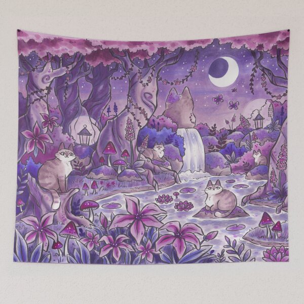 Item preview, Magical Cat Glade designed and sold by kattvalk.