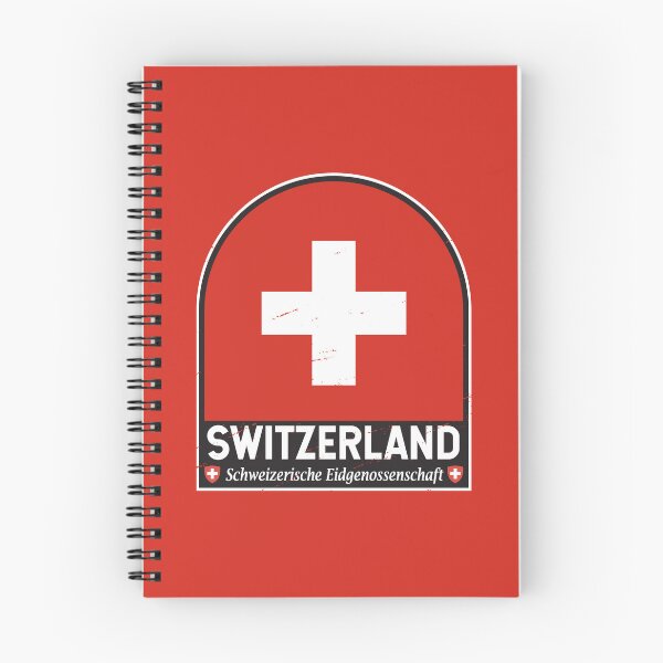 Artikelvorschau, Schweiz-Flaggen-Emblem im Used-Look entworfen und verkauft von KrisSidDesigns.