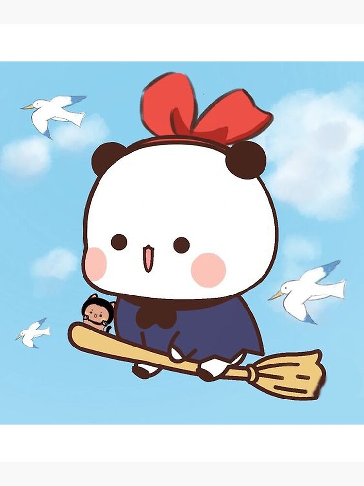 BUBU出品です。 Bubu With The Broomstick Flying In The Sky