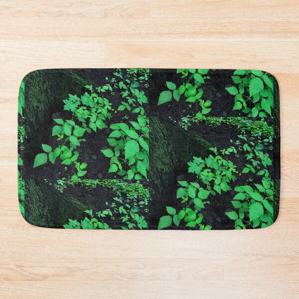 Item preview, Dark night forest with green leaves on the ground designed and sold by Azaswi.