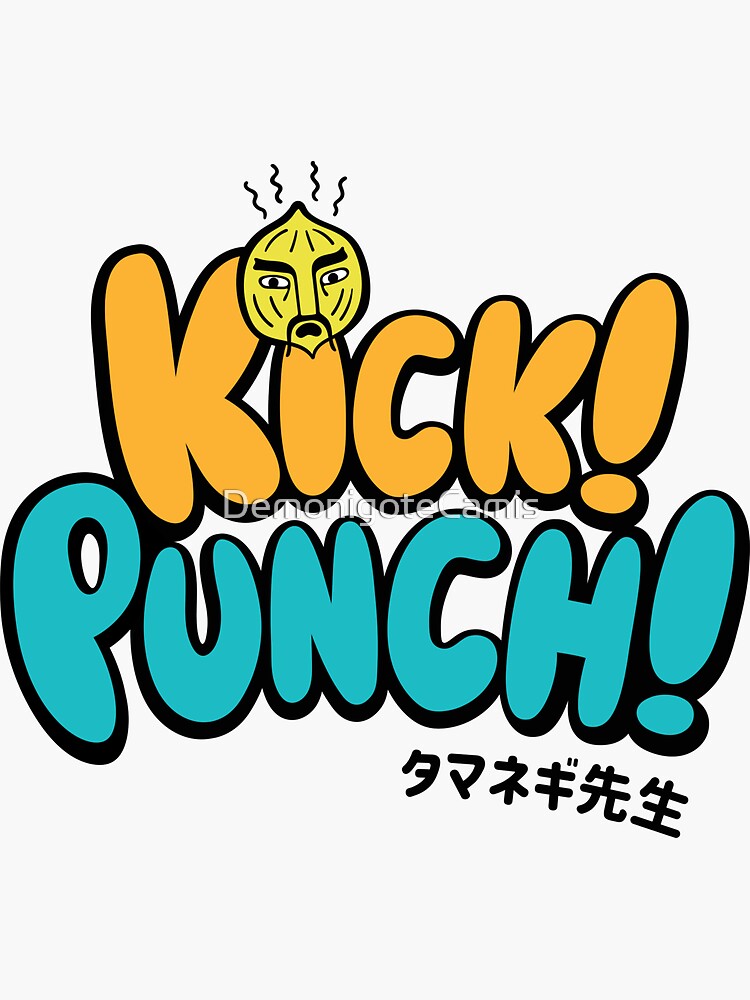 "Kick Punch" Sticker for Sale by DemonigoteCamis Redbubble