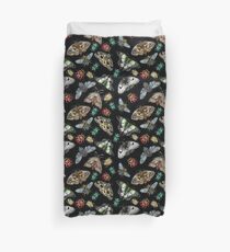 Lino Print Bugs and Insects Duvet Cover
