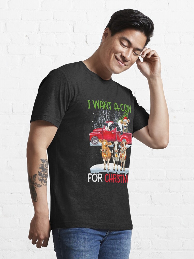 Discover Cow Christmas T-shirt, I Want A Cow For Christmas